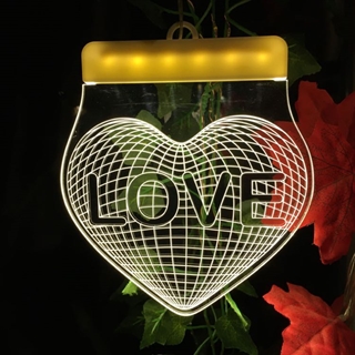 3D hjerte hængelampe